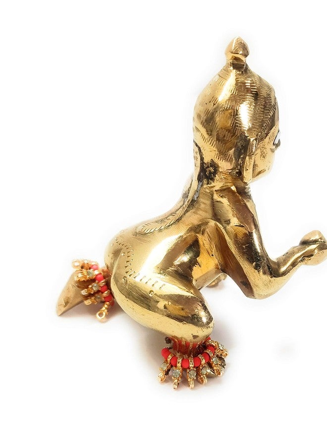 Chircrafts Poshak Posak Bal Gopal Krishna Laddu Gopal Payal Set -4 | Bhagwan Vastra Dress (Size-0) - Image 3